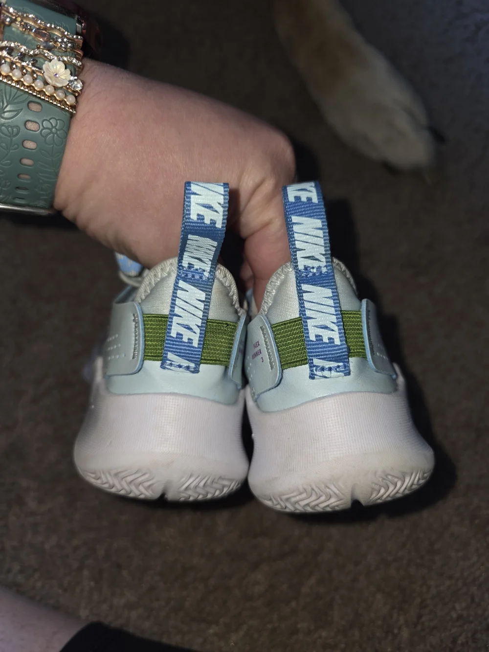 Nike Kids' Light Blue Slip-On Athletic Shoes